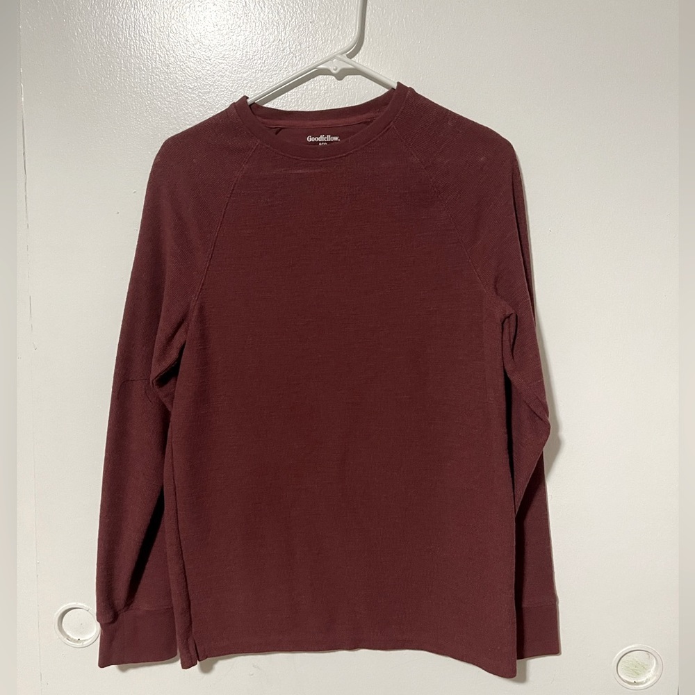 Goodfellow long sleeve burgundy men top